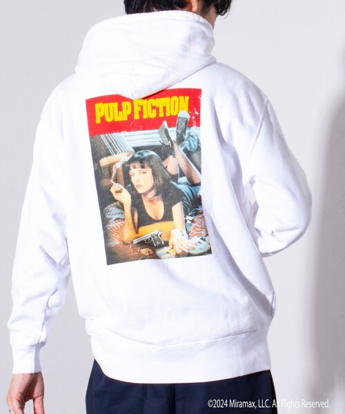 GOOD ROCK SPEED(グッドロックスピード)の「【GOOD ROCK SPEED】PLUP FICTION ピグメント加工 別注 パーカー(パーカー・メンズ・ホワイト/ブラック・M/L)」の15枚目の写真