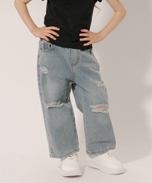 URBAN CHERRY（アーバンチェリー）の「ダメージウォッシュデニムストレートパンツ（デニムパンツ・キッズ）」