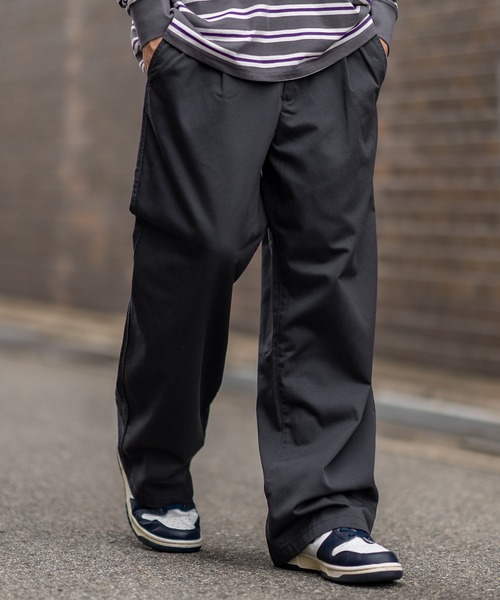 improves(インプローブス)の「ワイド チノ イージーパンツ(チノパンツ・メンズ・ブラック/ベージュ/ネイビー/スミクロ/ホワイト・MEDIUM/LARGE)」の5枚目の写真