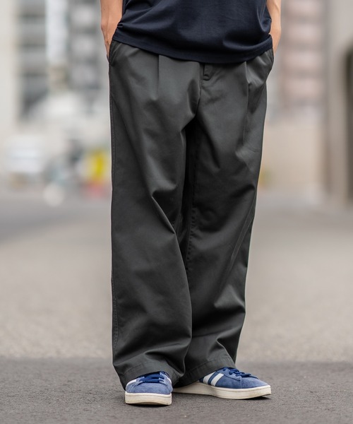 improves(インプローブス)の「ワイド チノ イージーパンツ(チノパンツ・メンズ・ブラック/ベージュ/ネイビー/スミクロ/ホワイト・MEDIUM/LARGE)」の4枚目の写真