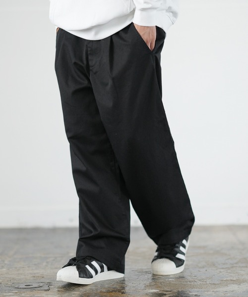 improves(インプローブス)の「ワイド チノ イージーパンツ(チノパンツ・メンズ・ブラック/ベージュ/ネイビー/スミクロ/ホワイト・MEDIUM/LARGE)」の3枚目の写真