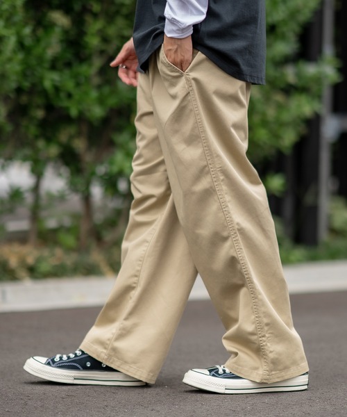 improves(インプローブス)の「ワイド チノ イージーパンツ(チノパンツ・メンズ・ブラック/ベージュ/ネイビー/スミクロ/ホワイト・MEDIUM/LARGE)」の17枚目の写真