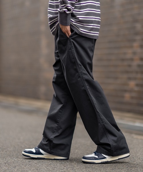 improves(インプローブス)の「ワイド チノ イージーパンツ(チノパンツ・メンズ・ブラック/ベージュ/ネイビー/スミクロ/ホワイト・MEDIUM/LARGE)」の20枚目の写真