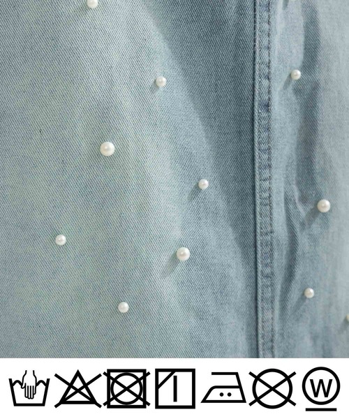 Lo-Fi(ローファイ)の「パール付きデニムスカート(デニムスカート・レディース・ブルー・M/S)」の13枚目の写真