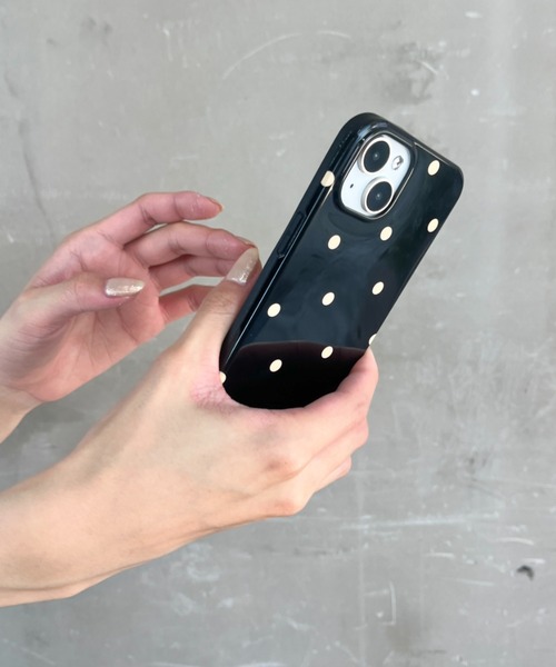 セール】ドット柄 バイカラー 耐衝撃 TPU素材 / スマホカバー iPhone