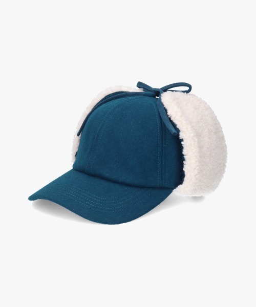 OVERRIDE（オーバーライド）の「OVERRIDE  MELTON EARFLAP 6P CAP / オーバーライド（キャップ・レディース・ブルー/グレー/キャメル/ブラック・57~59cm）」の3枚目の写真