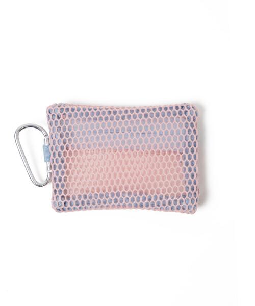 WEGO（ウィゴー）の「WEGO/メッシュ配色ポーチ（ポーチ・レディース・ブルー/ブラック/ホワイト/ピンク・FREE）」の9枚目の写真