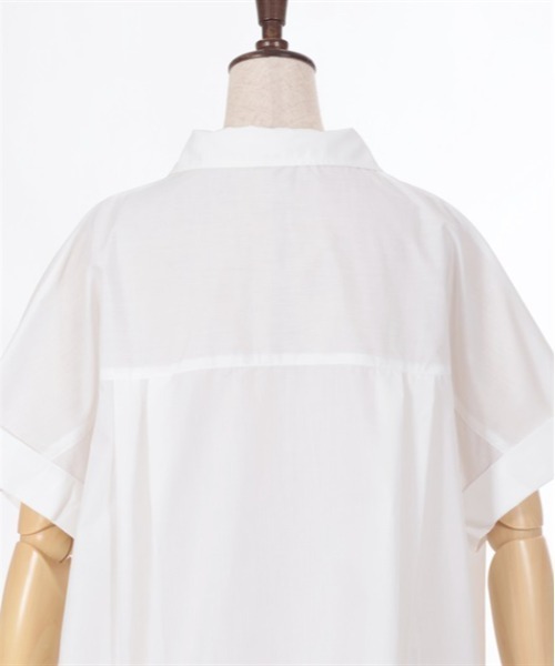 axes femme（アクシーズファム）の「刺繍入りスキッパーシャツ（シャツ/ブラウス・レディース・ホワイト/サックスブルー/カーキ・FREE）」の13枚目の写真