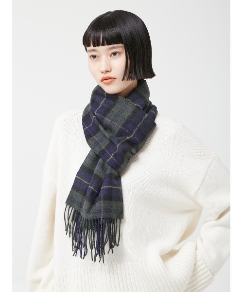 ウール タータンチェック マフラー（マフラー）｜Barbour