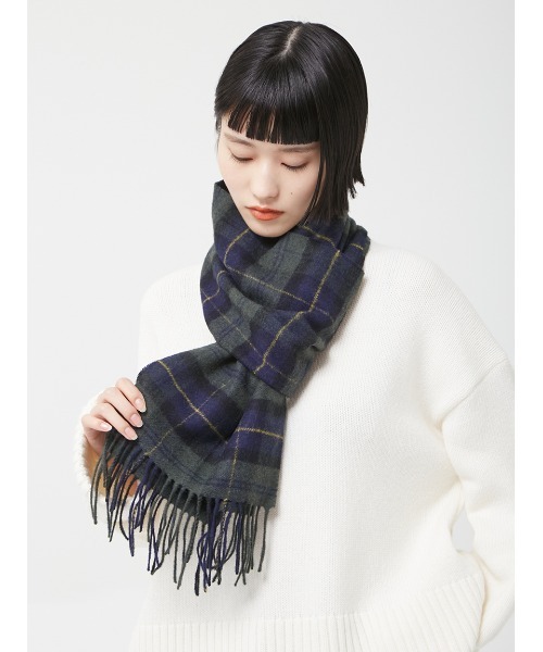 ウール タータンチェック マフラー（マフラー）｜Barbour