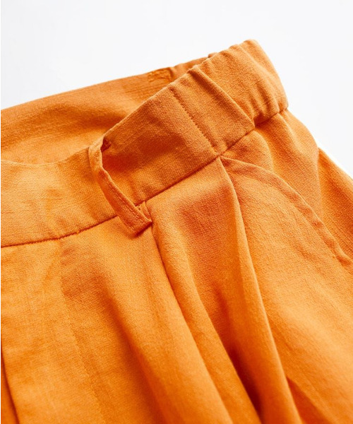 e-zakkamania stores(イーザッカマニアストアーズ)の「ツータックレーヨン ガウチョパンツ(その他パンツ・レディース・ブラック/グレー/オレンジ・M)」の15枚目の写真