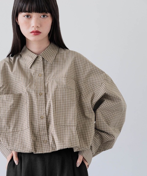 ブラウス シャツ バルーンクロップドシャツ 149026 レディース ブラウス シャツ バルーンクロップドシャツ 149026 レディース