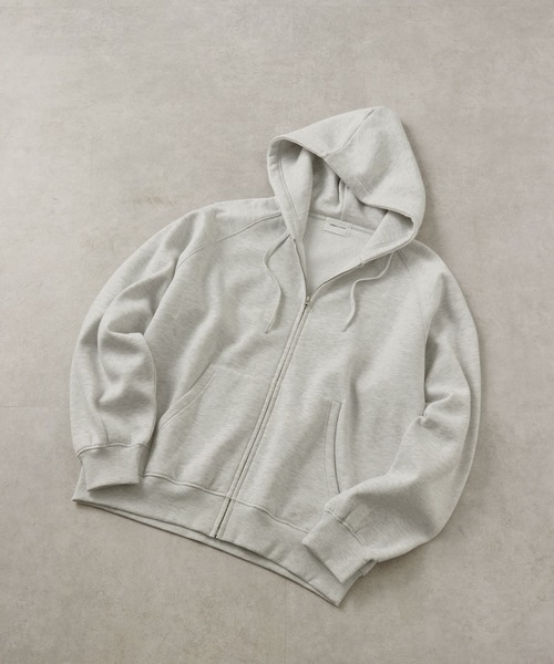 EMMA CLOTHES（エマクローズ）の「ラグランバルーンスリーブオーバーサイズZIPパーカー（パーカー・メンズ・ブラウン/ライトグレー/チャコールグレー/ブラック/ネイビー/グレイッシュベージュ・L/M）」の11枚目の写真