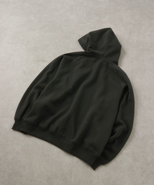 EMMA CLOTHES（エマクローズ）の「ラグランバルーンスリーブオーバーサイズZIPパーカー（パーカー・メンズ・ブラウン/ライトグレー/チャコールグレー/ブラック/ネイビー/グレイッシュベージュ・L/M）」の10枚目の写真