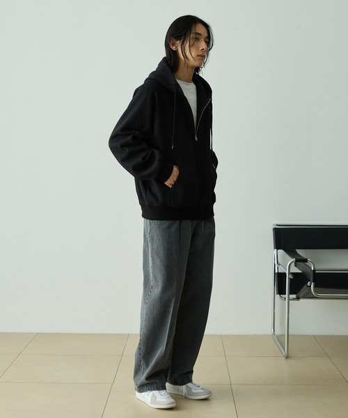 セール】ラグランバルーンスリーブオーバーサイズZIPパーカー