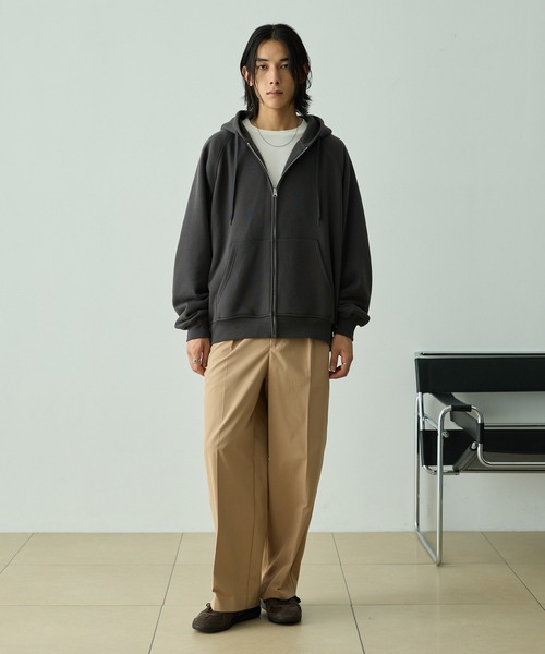 セール】ラグランバルーンスリーブオーバーサイズZIPパーカー