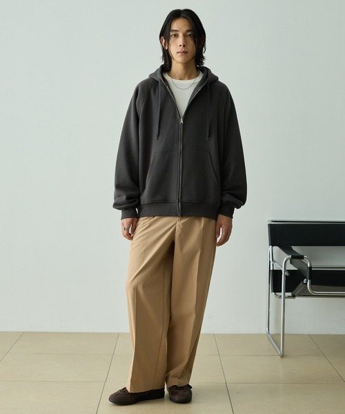 セール】ラグランバルーンスリーブオーバーサイズZIPパーカー