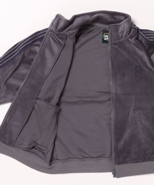 BIG FIELD（ビッグフィールド）の「ベロアトラックジャケット（ジャージ・キッズ・グレー/ネイビー/グリーン・120/110/100/150/140/130/90）」の18枚目の写真