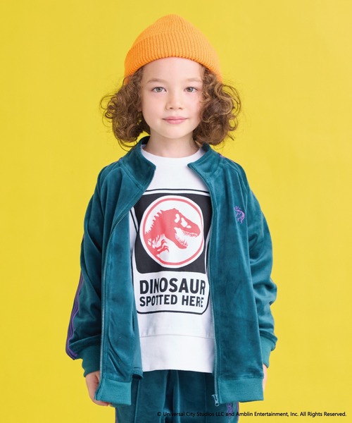 BIG FIELD（ビッグフィールド）の「ベロアトラックジャケット（ジャージ・キッズ・グレー/ネイビー/グリーン・120/110/100/150/140/130/90）」の8枚目の写真