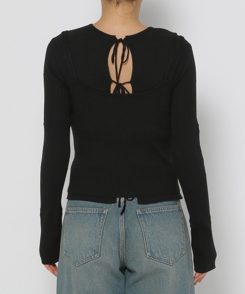 LOWRYS FARM（ローリーズファーム）の「マルチWAYアンサンブルニット 135640（ニット/セーター・レディース・アイボリー/ブルー/ブラック・FREE）」の12枚目の写真