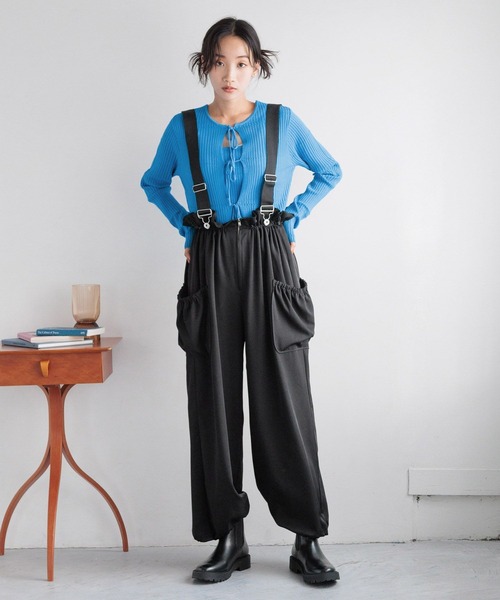 LOWRYS FARM（ローリーズファーム）の「マルチWAYアンサンブルニット 135640（ニット/セーター・レディース・アイボリー/ブルー/ブラック・FREE）」の4枚目の写真