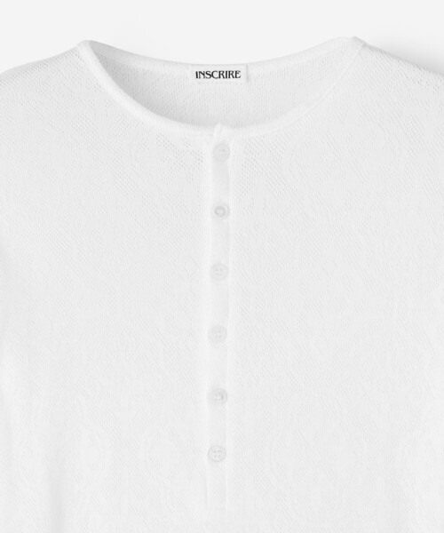 INSCRIRE レース　Tシャツ　カットソー　アンスクリア INSCRIRE tシャツ 「INSCRIRE/アンスクリア」Race Tee/シアー
