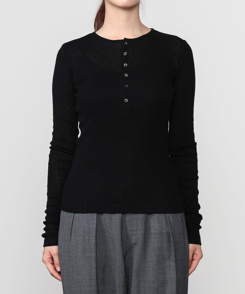 INSCRIRE レース長袖Tシャツ INSCRIRE（アンスクリア）の「INSCRIRE | コットンレース 長袖ヘンリー