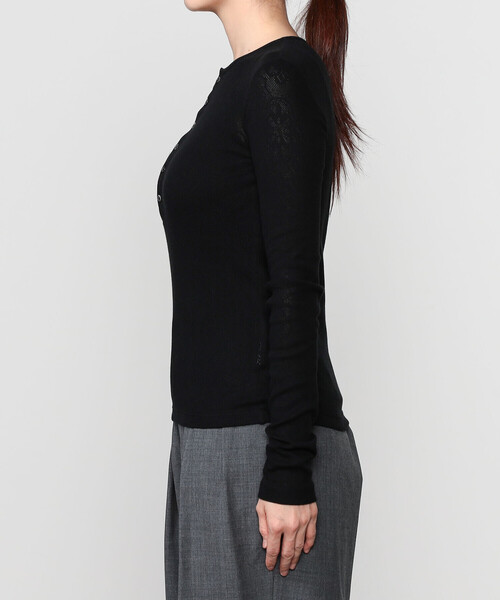 INSCRIRE（アンスクリア）の「INSCRIRE | コットンレース 長袖ヘンリー