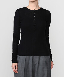 INSCRIRE（アンスクリア）の「INSCRIRE | コットンレース 長袖ヘンリー