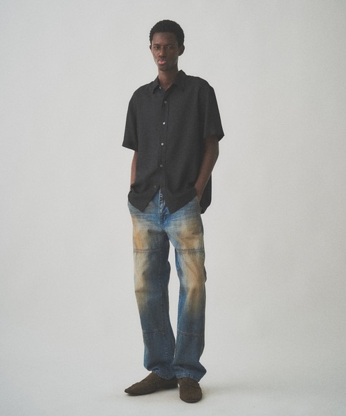 Juha（ユハ）の「SHEER SHARKSKIN SS SHIRT（シャツ/ブラウス・メンズ・ネイビー/ブラック/グレイッシュベージュ・4/3）」の8枚目の写真