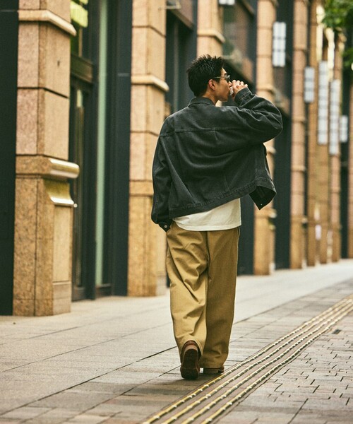 FREAK'S STORE(フリークスストア)の「限定展開 ビッグシルエット デニムジャケット(デニムジャケット・メンズ・ブルー/チャコールグレー×ブラック/チャコールグレー/ブラック/ネイビー・SMALL/MEDIUM/LARGE)」の21枚目の写真