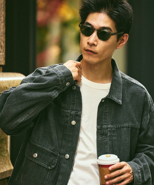 FREAK'S STORE(フリークスストア)の「限定展開 ビッグシルエット デニムジャケット(デニムジャケット・メンズ・ブルー/チャコールグレー×ブラック/チャコールグレー/ブラック/ネイビー・SMALL/MEDIUM/LARGE)」の7枚目の写真