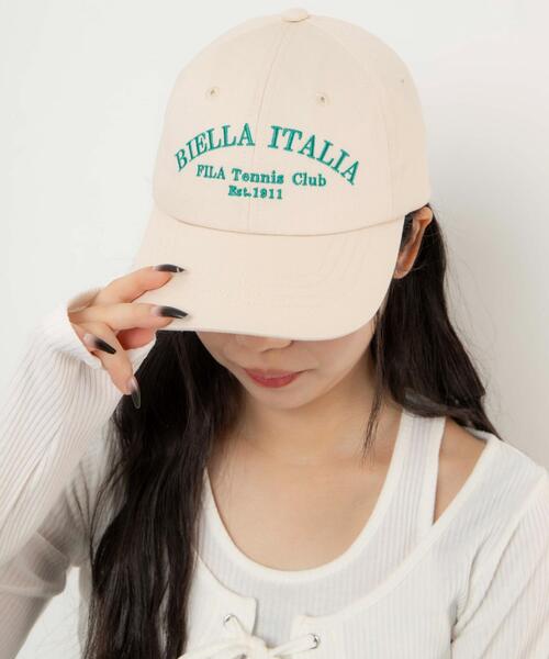 FILA(フィラ)の「∴WEGO/別注FILAロゴキャップ(キャップ・レディース・ブラック/オフホワイト/レッド・FREE)」の5枚目の写真