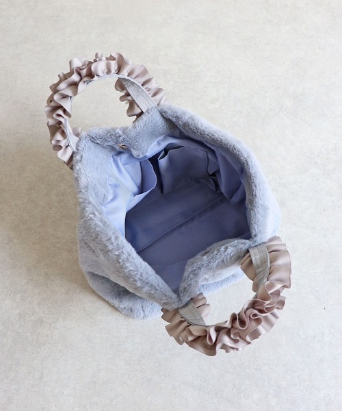 T・S・L(ティーエスエル)の「フリルハンドルファートートバッグ(トートバッグ・レディース・レオパード/アイボリー/サックスブルー/チャコールグレー・FREE)」の17枚目の写真