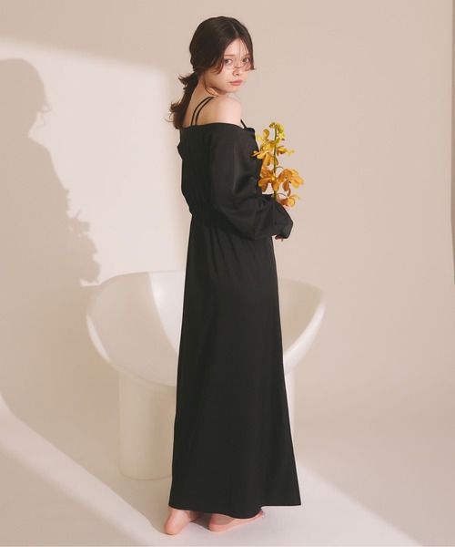 fupel（フぺル）の「One-shoulder asymmetric onepiece  / ワンショルアシンメトリーワンピース（ワンピース・レディース・ボルドー/ブラック・FREE）」の18枚目の写真