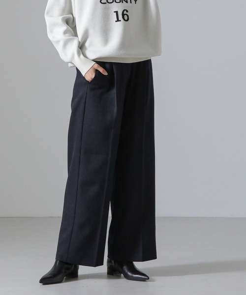 NANO universe（ナノユニバース）の「セットアップ可ウール調合繊スラックス（スラックス・レディース・グレー系その他4/その他1/ブルー系その他4・FREE）」の3枚目の写真