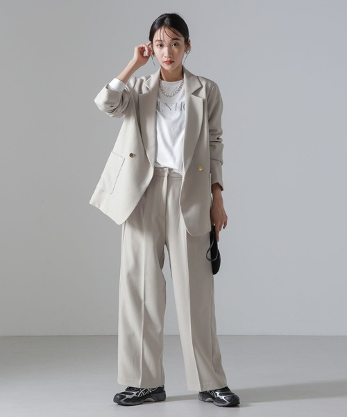 NANO universe（ナノユニバース）の「セットアップ可ウール調合繊スラックス（スラックス・レディース・グレー系その他4/その他1/ブルー系その他4・FREE）」の15枚目の写真