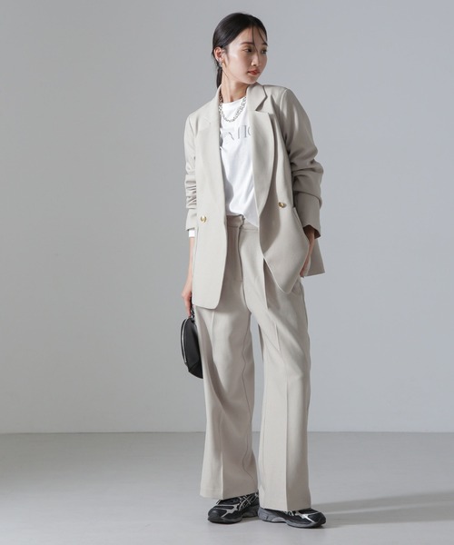 NANO universe（ナノユニバース）の「セットアップ可ウール調合繊スラックス（スラックス・レディース・グレー系その他4/その他1/ブルー系その他4・FREE）」の17枚目の写真