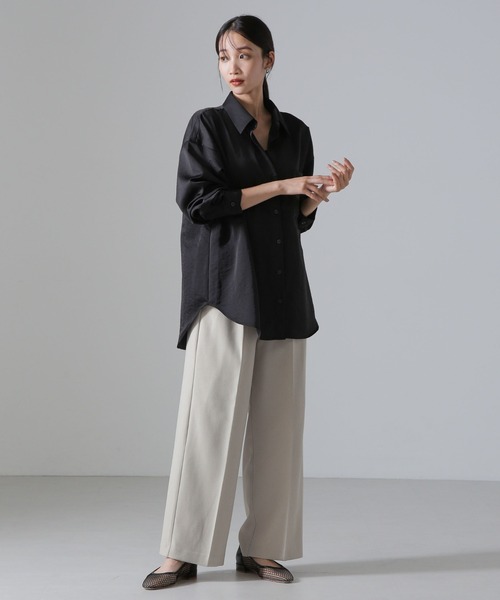 NANO universe（ナノユニバース）の「セットアップ可ウール調合繊スラックス（スラックス・レディース・グレー系その他4/その他1/ブルー系その他4・FREE）」の13枚目の写真