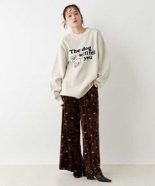RAGEBLUE(レイジブルー)の「【UNISEX】<wakazoo/ワカズー>コラボ/イラストクルーネックニット(ニット/セーター・メンズ・ブラック/イエロー系その他/ネイビー/オフホワイト/ダークグレー/グリーン/オレンジ/ホワイト/ダークブラウン/その他8・SMALL/MEDIUM/LARGE)」の11枚目の写真