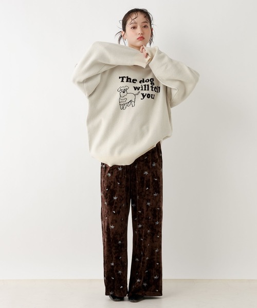 RAGEBLUE(レイジブルー)の「【UNISEX】<wakazoo/ワカズー>コラボ/イラストクルーネックニット(ニット/セーター・メンズ・ブラック/イエロー系その他/ネイビー/オフホワイト/ダークグレー/グリーン/オレンジ/ホワイト/ダークブラウン/その他8・SMALL/MEDIUM/LARGE)」の12枚目の写真