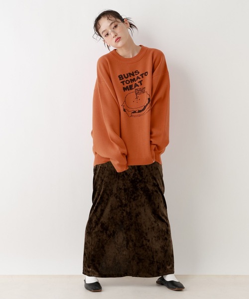 RAGEBLUE(レイジブルー)の「【UNISEX】<wakazoo/ワカズー>コラボ/イラストクルーネックニット(ニット/セーター・メンズ・ブラック/イエロー系その他/ネイビー/オフホワイト/ダークグレー/グリーン/オレンジ/ホワイト/ダークブラウン/その他8・SMALL/MEDIUM/LARGE)」の18枚目の写真