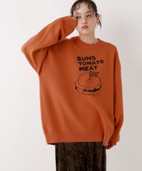 RAGEBLUE(レイジブルー)の「【UNISEX】<wakazoo/ワカズー>コラボ/イラストクルーネックニット(ニット/セーター・メンズ・ブラック/イエロー系その他/ネイビー/オフホワイト/ダークグレー/グリーン/オレンジ/ホワイト/ダークブラウン/その他8・SMALL/MEDIUM/LARGE)」の19枚目の写真