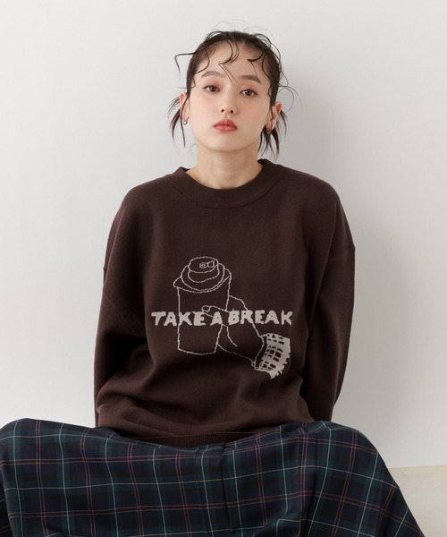 RAGEBLUE(レイジブルー)の「【UNISEX】<wakazoo/ワカズー>コラボ/イラストクルーネックニット(ニット/セーター・メンズ・ブラック/イエロー系その他/ネイビー/オフホワイト/ダークグレー/グリーン/オレンジ/ホワイト/ダークブラウン/その他8・SMALL/MEDIUM/LARGE)」の22枚目の写真