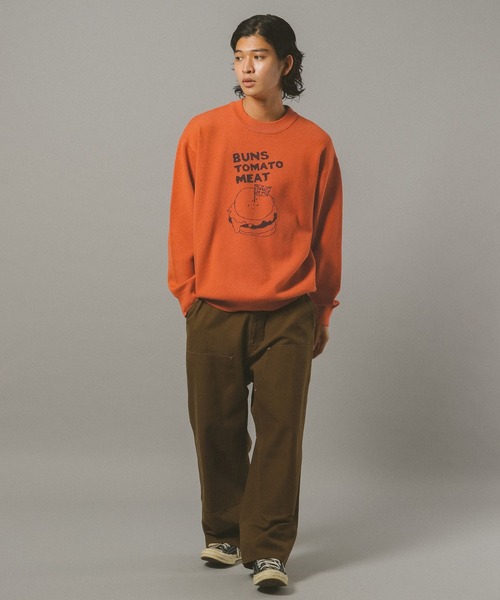 セール】【UNISEX】＜wakazoo/ワカズー＞コラボ/イラストクルーネック