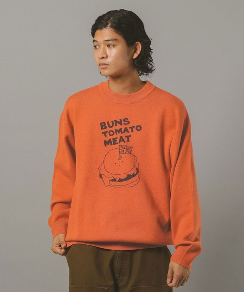 セール】【UNISEX】＜wakazoo/ワカズー＞コラボ/イラストクルーネック