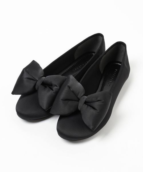 LOWRYS FARM（ローリーズファーム）の「リボンパファーシューズ　152733（バレエシューズ・レディース・ブラック/シルバー・MEDIUM/LARGE）」の4枚目の写真