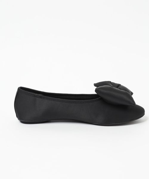 LOWRYS FARM（ローリーズファーム）の「リボンパファーシューズ　152733（バレエシューズ・レディース・ブラック/シルバー・MEDIUM/LARGE）」の6枚目の写真