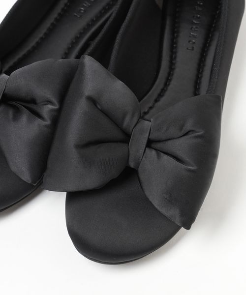 LOWRYS FARM（ローリーズファーム）の「リボンパファーシューズ　152733（バレエシューズ・レディース・ブラック/シルバー・MEDIUM/LARGE）」の9枚目の写真