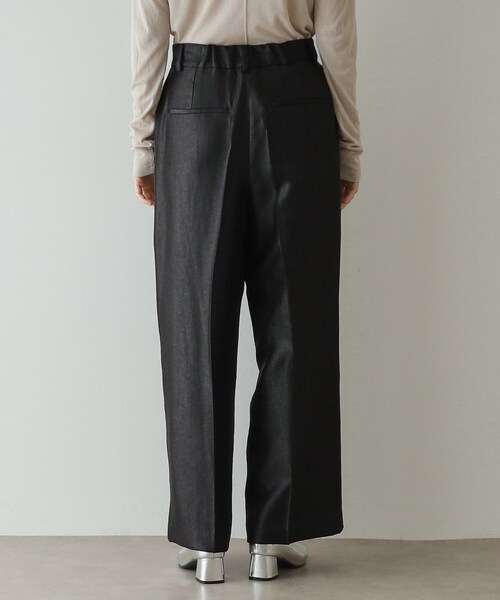 OPAQUE.CLIP（オペークドットクリップ）の「◆《Oggi掲載》シャイニータックワイドパンツ【洗濯機洗い可】（その他パンツ・レディース・キャメル/ブラック・38/40/42）」の13枚目の写真